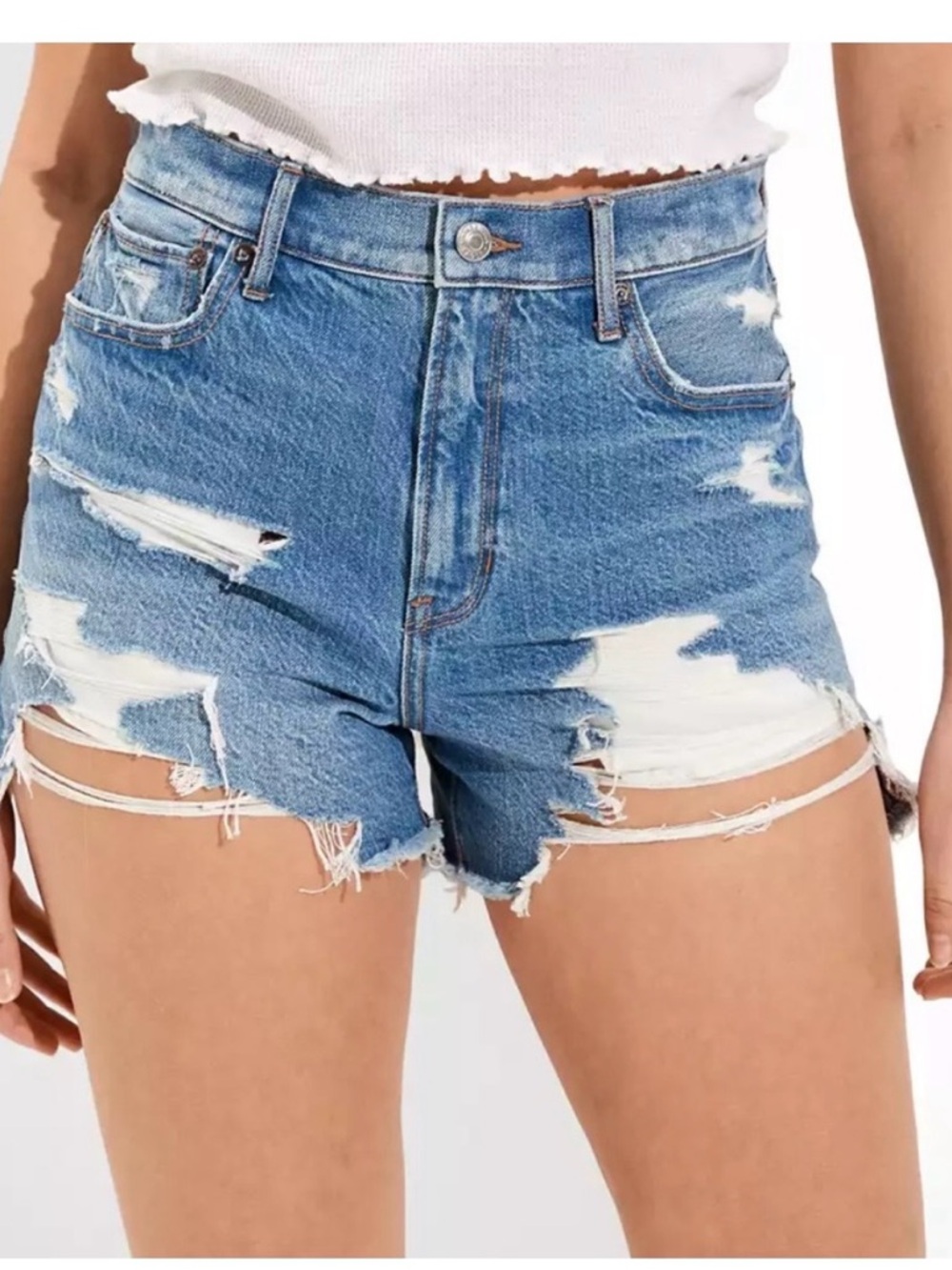 American Eagle Outfitters Light Blue '90s Boyfriend Short Denim